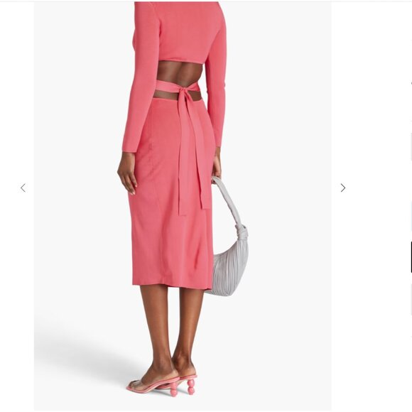 Cult Gaia Cristina  wrap- effect  cutout Knit  midi Dress XS - Picture 6 of 8